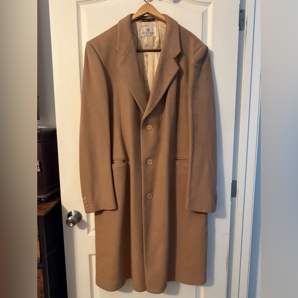 di Benedetto Long Cashmere & Wool Coat, Size 44 Long